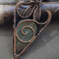 Green wire wrapped pendant