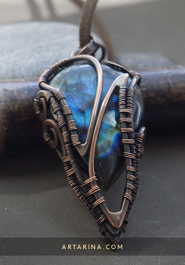 Wire wrapped necklace