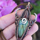 Copper wire wrap pendant