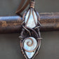Two moonstones wire wrapped pendant