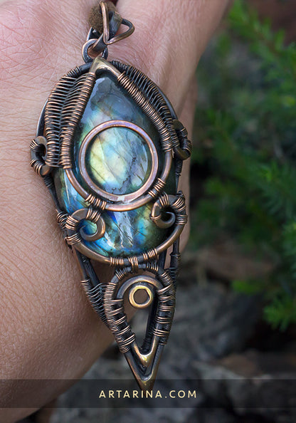 copper wire wrapped stone