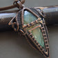 Wire wrapped copper pendant