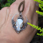 Small moonstone wirewrpaped pendant