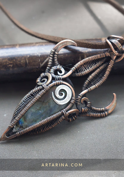 Wire wrapped pendant