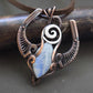 Moonstone wire wrapped necklace pendant