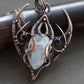 Moonstone wire wrap necklace