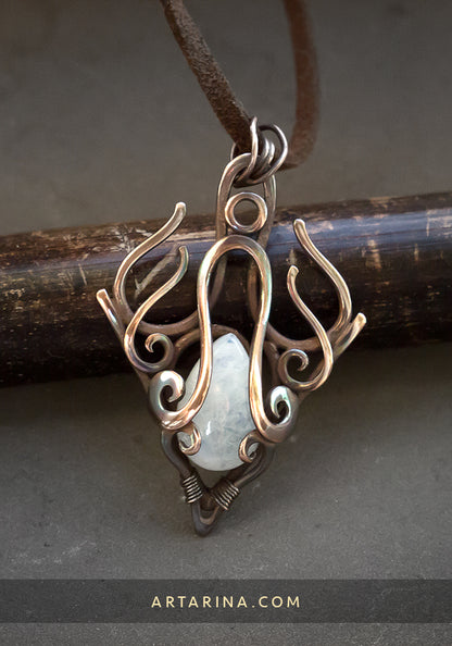 Moonstone wirewrapped necklace