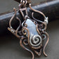 Moonstone wire wrapped pendant