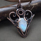 Moonstone wirewrapped necklace