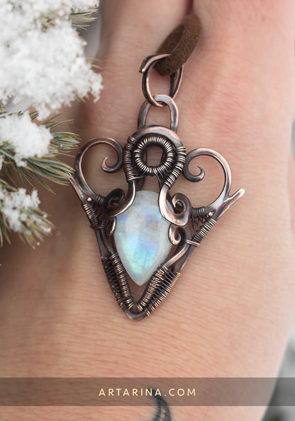 Moonstone wirewrapped necklace