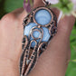 Wire Wrapped Pendant blue opal Copper Wire Filigree Wire Wrap Pendant Handmade Bohemian Tribal Jewelry Beautiful Natural Gemstone Crystal opal light blue Wire jewelry