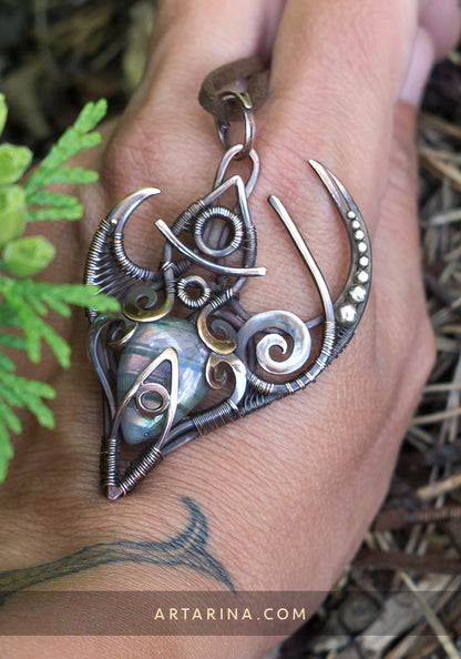 WIre wrap necklace pendant