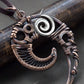 Spiral shaped copper wire wrapped necklace