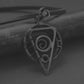 Sacred geometry wire wrapped pendant Two sides Spiral triangle circle jewelry necklace