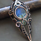 Wire wrapped pagan necklace with stone. Copper wirewrap Cosmic space pendent Wire wrapped pagan necklace with stone. Copper wirewrap Cosmic space pendent mans wirewrapped necklace Jewelry gift for Man by ARtarina