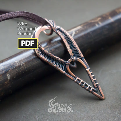 Simple wire wrapping PDF tutorial | Unique minimalist easy neckalce | Copper tutorial | Diy Artarina wire wrap | See DESCRIPTION BELOW