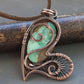 Back side of green chrysoprase pendant necklace