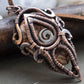 Ancient style pendant  One of a kind tribal necklace made from copper, sterling silver and jasper