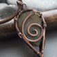 back side Dieselpunk wire wrapped pendant with labradorite