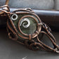 wire wrap copper pendant with labradorite