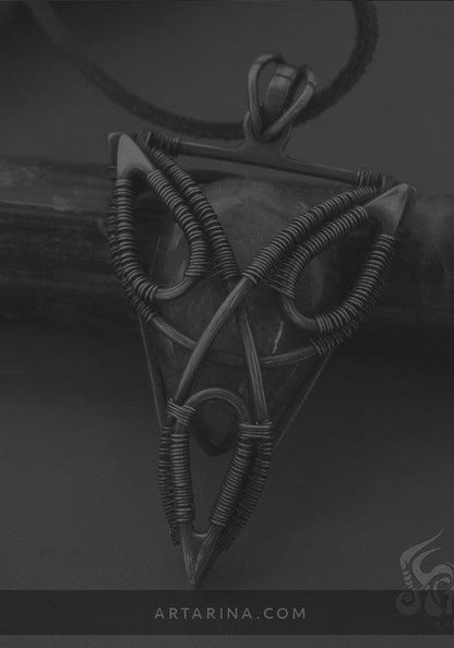Strength necklace. Triskele triquetra celtic copper necklace