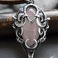 Rose quartz crystal necklace