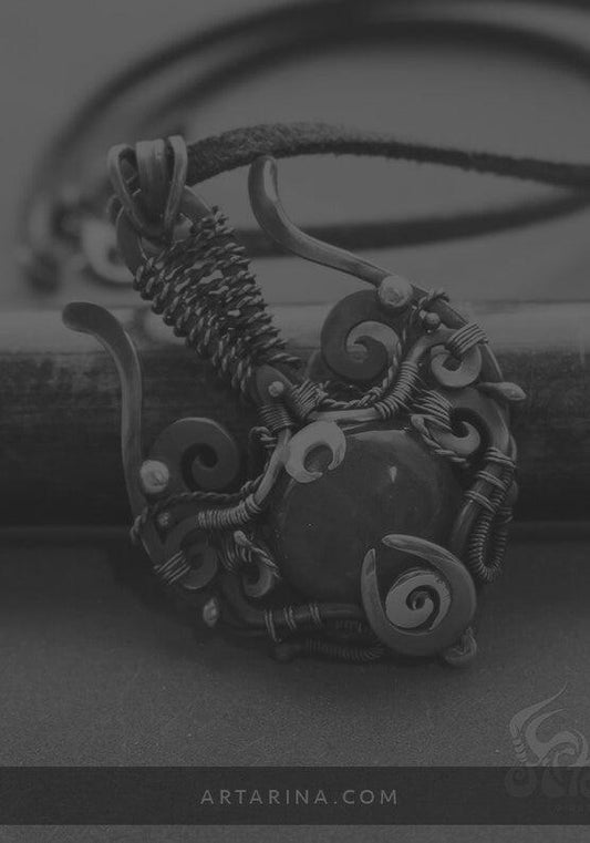Medieval copper necklace
