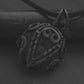 Round carved labradorite pendant