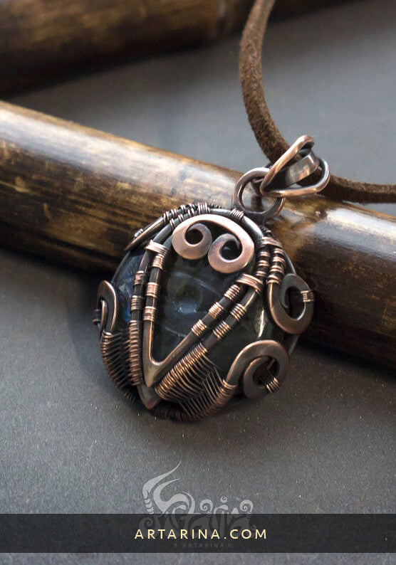 carved unique pendant necklace