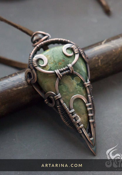 big green gemstone pendant