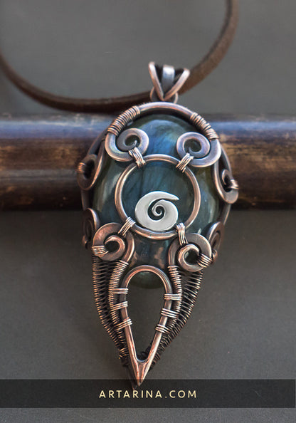 Shamanic copper necklace